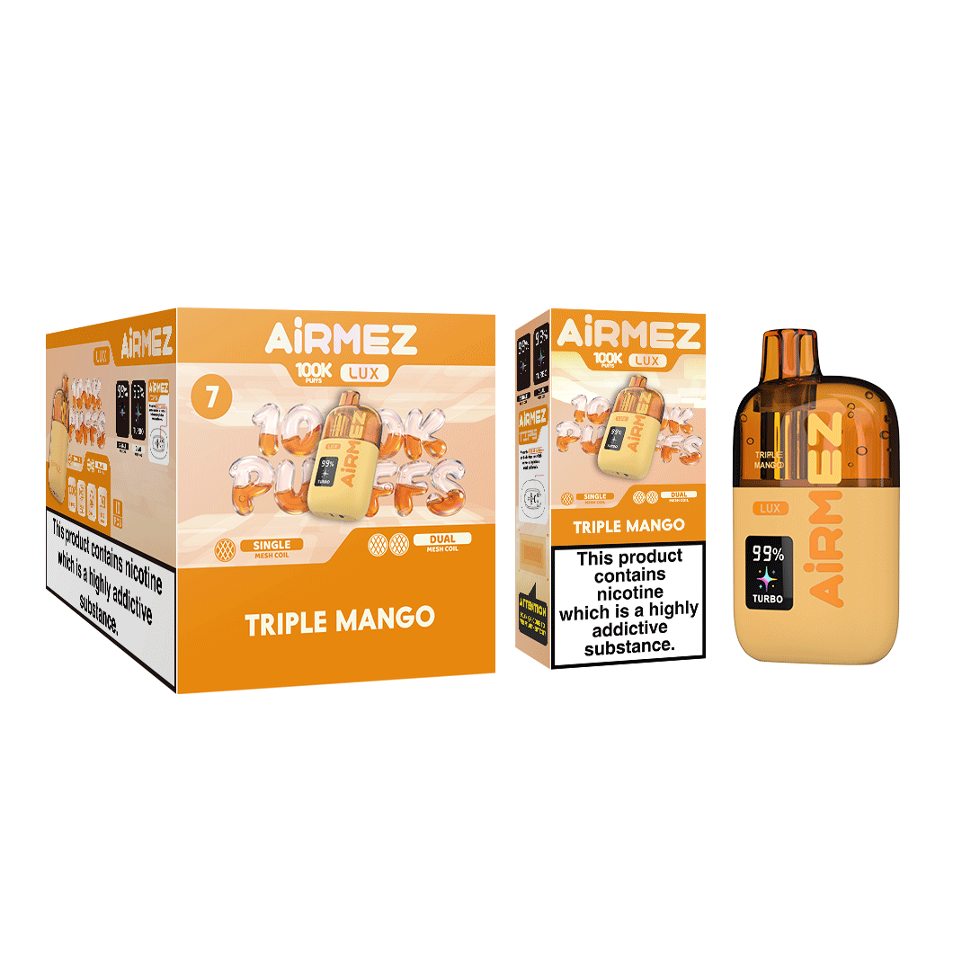Airmez Lux 100,000 Triple Mango Single Box and 10pcs Display Box
