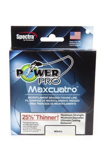 Power Pro Maxcuatro Spectra White Braided Line - TACKLE WAREHOUSE AMERICA​