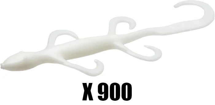 Zoom Lizard 6 Inch White Creature Bait MEGA BLOWOUT - 100 Packs - TACKLE WAREHOUSE AMERICA​