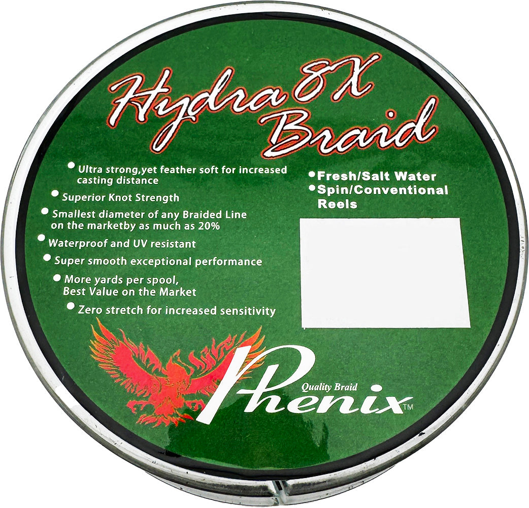 Phenix Hydra 8X Braided Line Bulk Spools - Low-Vis Moss Green - TACKLE WAREHOUSE AMERICA​