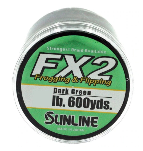Sunline FX2 Frogging and Flipping Dark Green Braided Line 600 yd - TACKLE WAREHOUSE AMERICA​