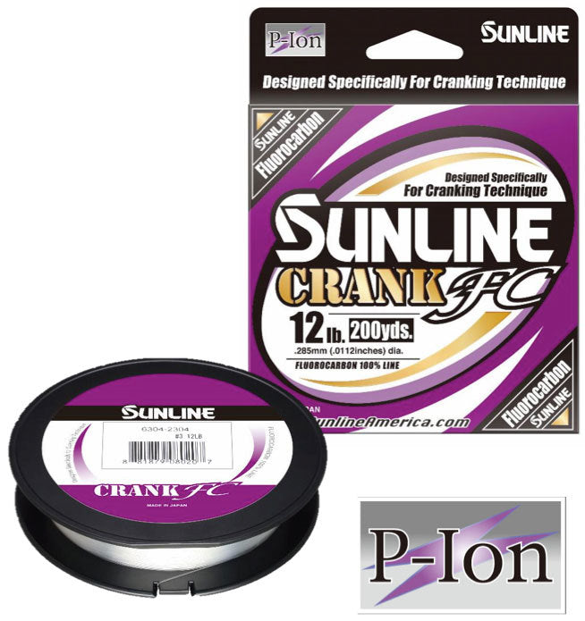 Sunline Crank FC Fluorocarbon Line - 200 Yard Spools - TACKLE WAREHOUSE AMERICA​