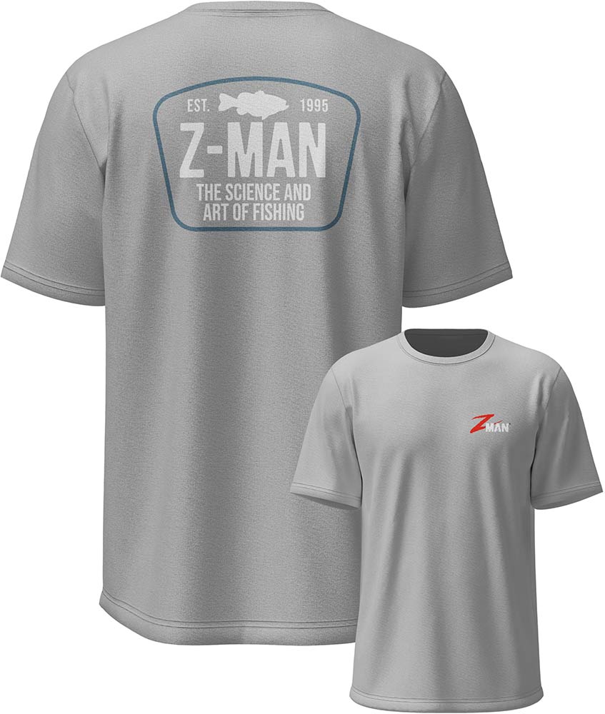 Z-Man Badge TeeZ - Grey - TACKLE WAREHOUSE AMERICA​