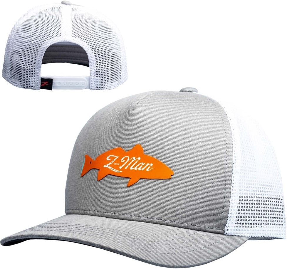 Z-Man Redfish Trucker Hat - Gray/White 2 Tone - TACKLE WAREHOUSE AMERICA​