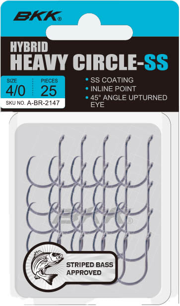 BKK Hybrid Heavy Circle-SS Hook - TACKLE WAREHOUSE AMERICA​