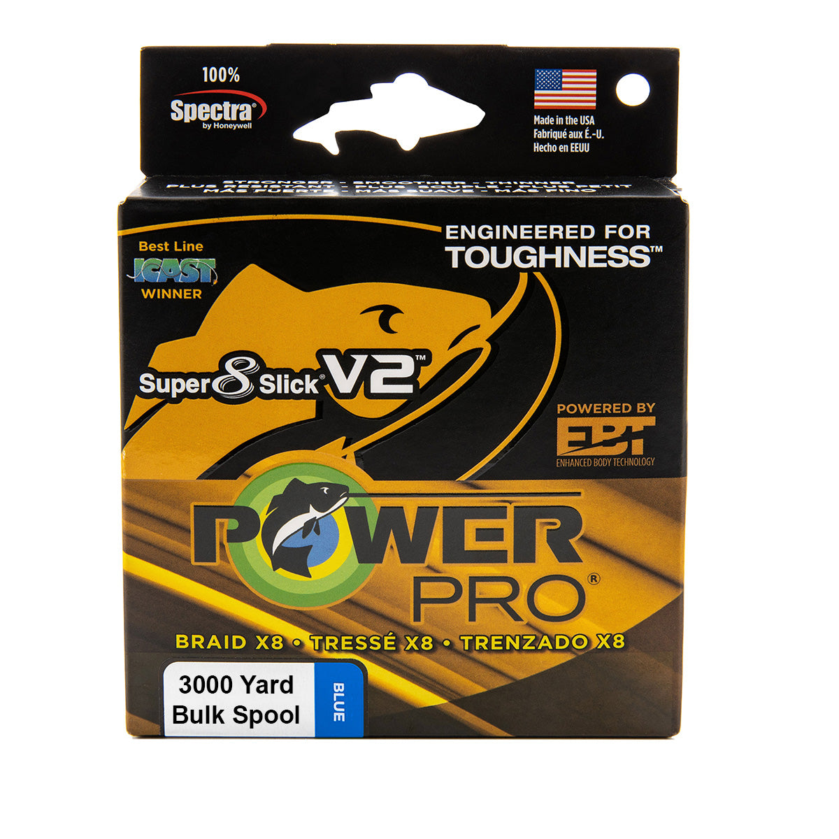 Power Pro Super8Slick V2 Marine Blue Braided Line 3000 yard Bulk Spool - TACKLE WAREHOUSE AMERICA​