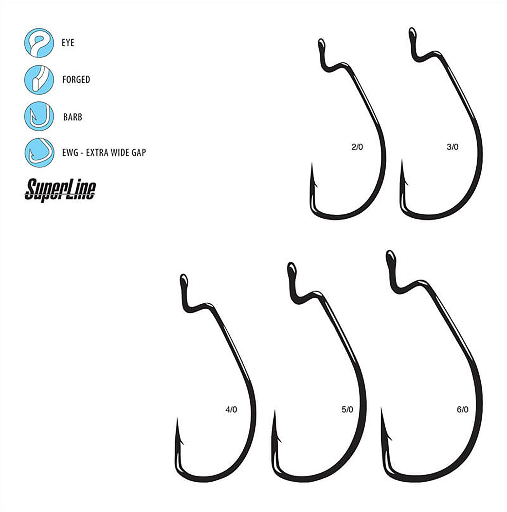Gamakatsu Offset Shank Superline EWG Nano Alpha Worm Hooks - TACKLE WAREHOUSE AMERICA​