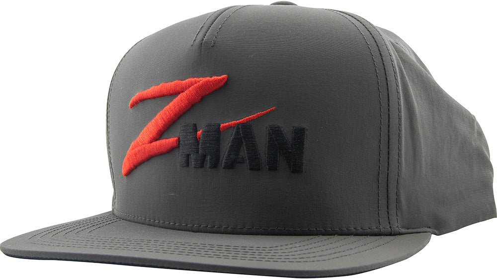 Z-Man Logo Flat Bill Hatz - Charcoal - TACKLE WAREHOUSE AMERICA​