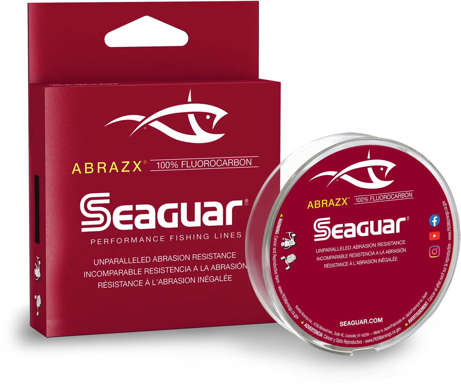 Seaguar AbrazX Fluorocarbon Fishing Line 200 Yards - TACKLE WAREHOUSE AMERICA​