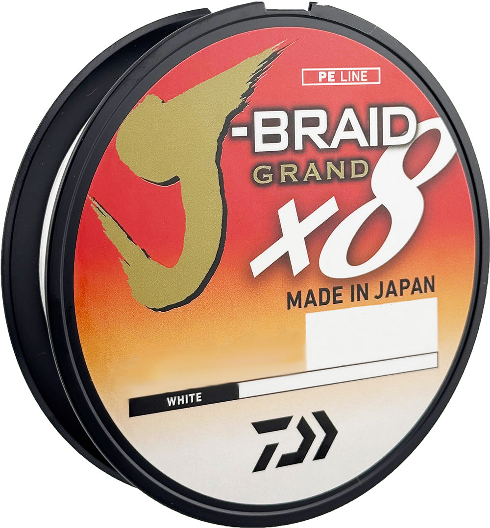 Daiwa J-Braid Grand x8 Braided Line White - TACKLE WAREHOUSE AMERICA​