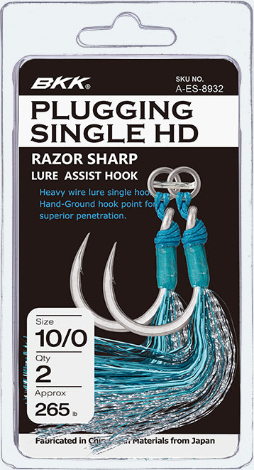 BKK Plugging Single HD Assist Hook - TACKLE WAREHOUSE AMERICA​
