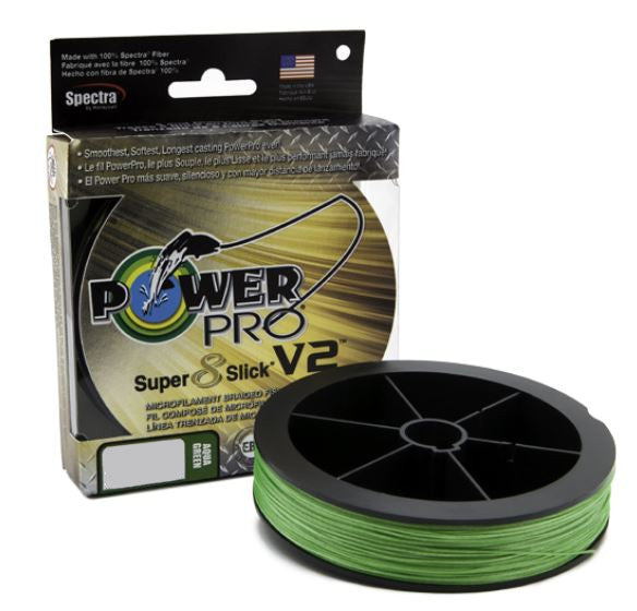 Power Pro Super8Slick V2 Aqua Green Braided Line 1500 yard Bulk Spool - TACKLE WAREHOUSE AMERICA​