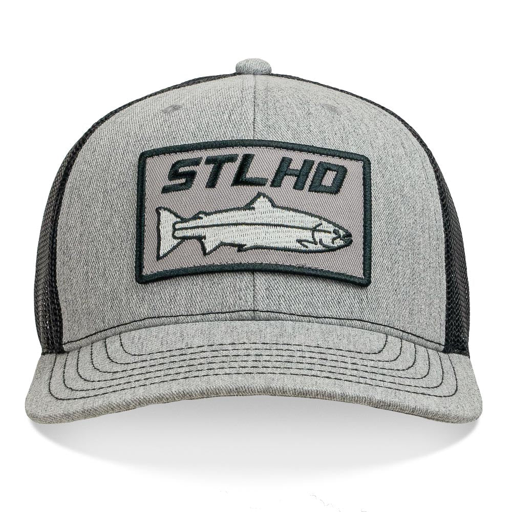 STLHD Chrome Edition Heather Grey/Black Trucker Snapback Hat - TACKLE WAREHOUSE AMERICA​