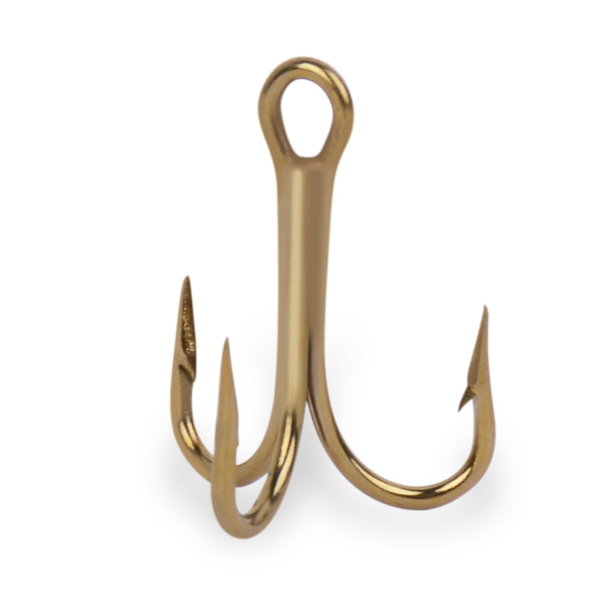 Mustad 3565 Bronze O'Shaughnessy Treble Hook 2X Strong 5 pack - TACKLE WAREHOUSE AMERICA​