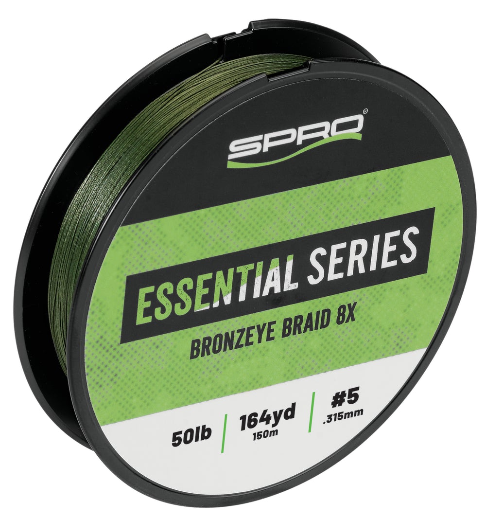 SPRO Bronzeye Braid 8x Moss Green 164 Yards - TACKLE WAREHOUSE AMERICA​