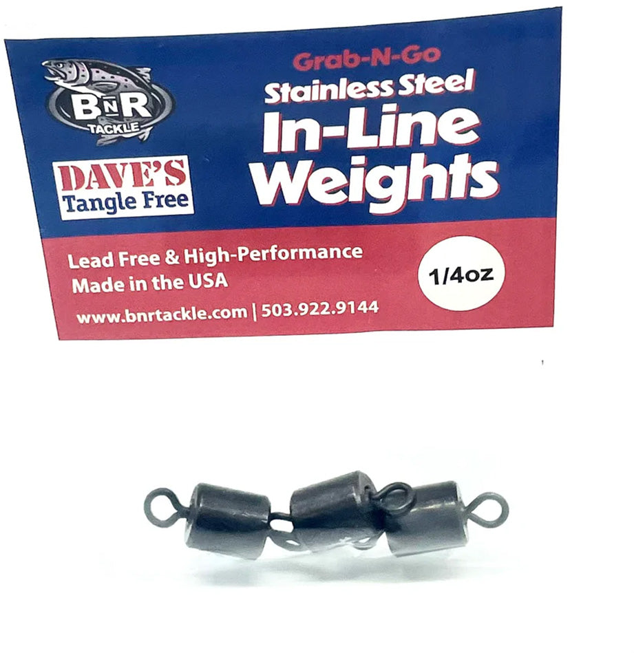 BnR Tackle Steel In-Line Weight Grab-N-Go Pack - 3 Pieces - TACKLE WAREHOUSE AMERICA​