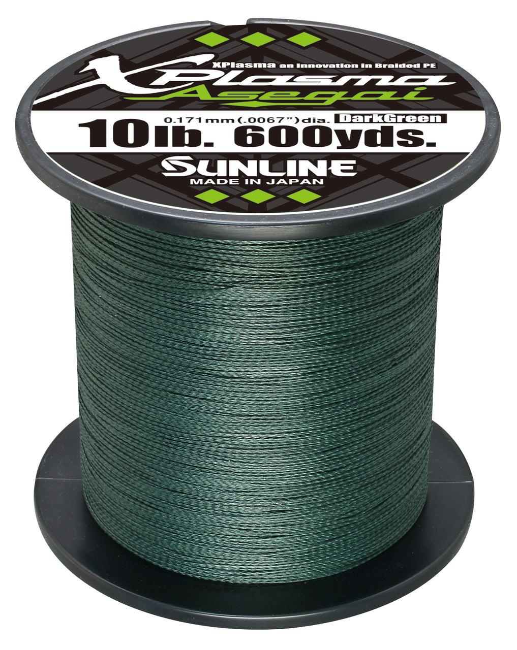 Sunline Xplasma Asegai Green Braided Line 600 Yards - TACKLE WAREHOUSE AMERICA​