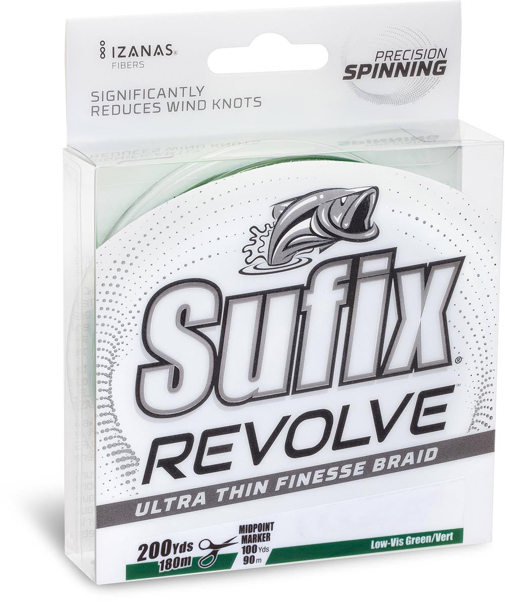 Sufix Revolve Low-Vis Green Braid - 200 Yards - TACKLE WAREHOUSE AMERICA​