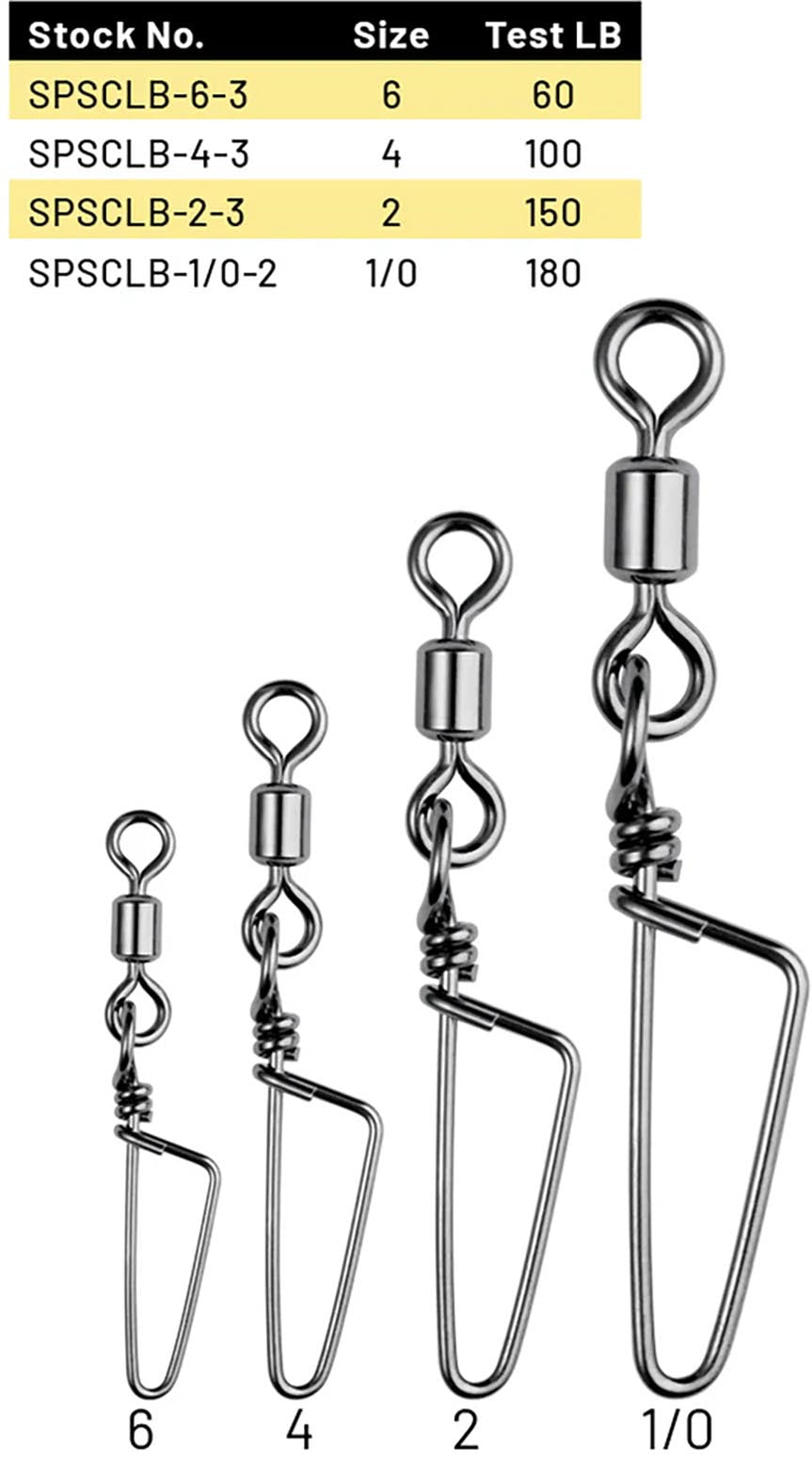 SPRO Power Swivels w/Coastlock Snap & Stainless Steel Line Ties - NSB Finish - TACKLE WAREHOUSE AMERICA​