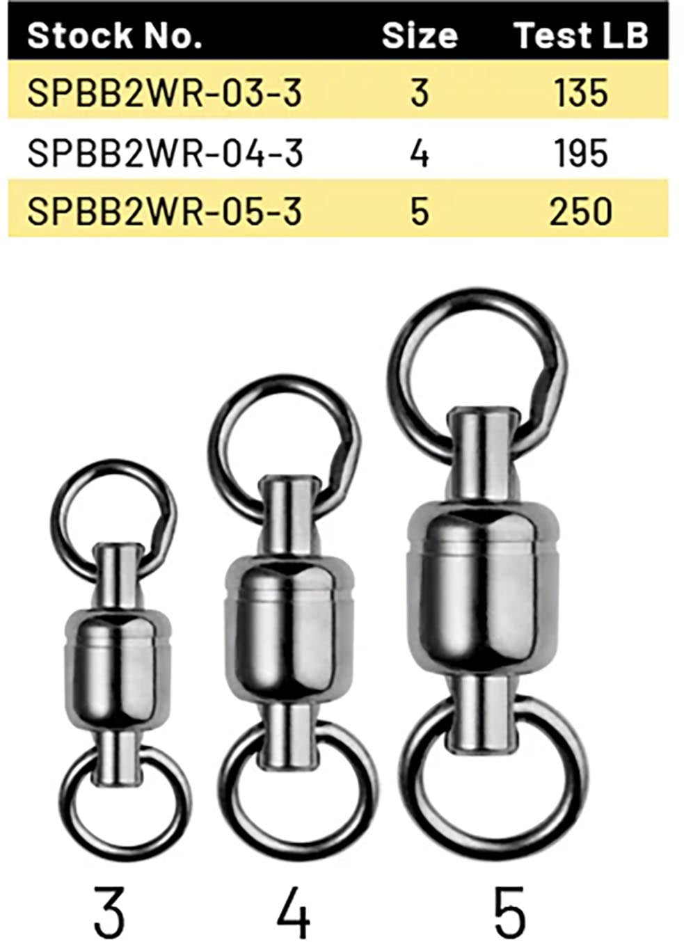 SPRO Power Ball Bearing Swivels w/Welded Rings - NSB Finish - TACKLE WAREHOUSE AMERICA​