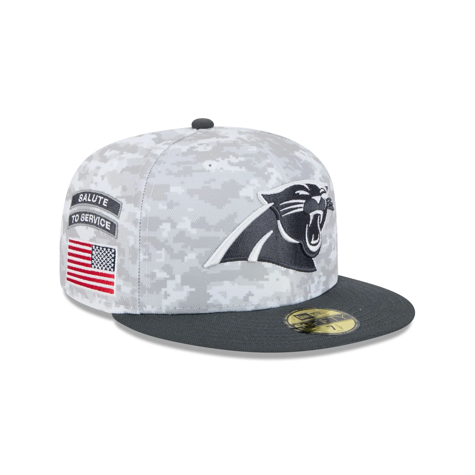 Carolina Panthers 2024 Salute to Service 59FIFTY Fitted Hat