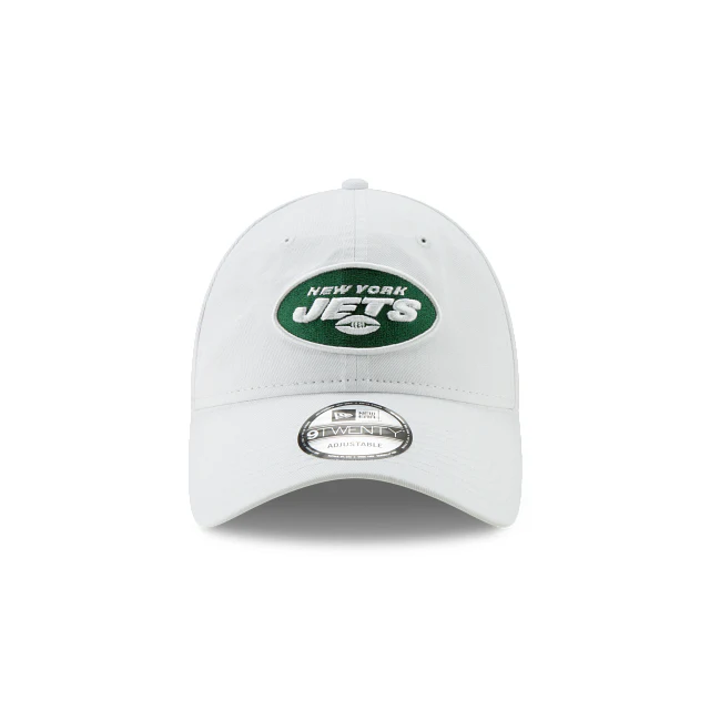 New York Jets Core Classic White 9TWENTY Adjustable Hat