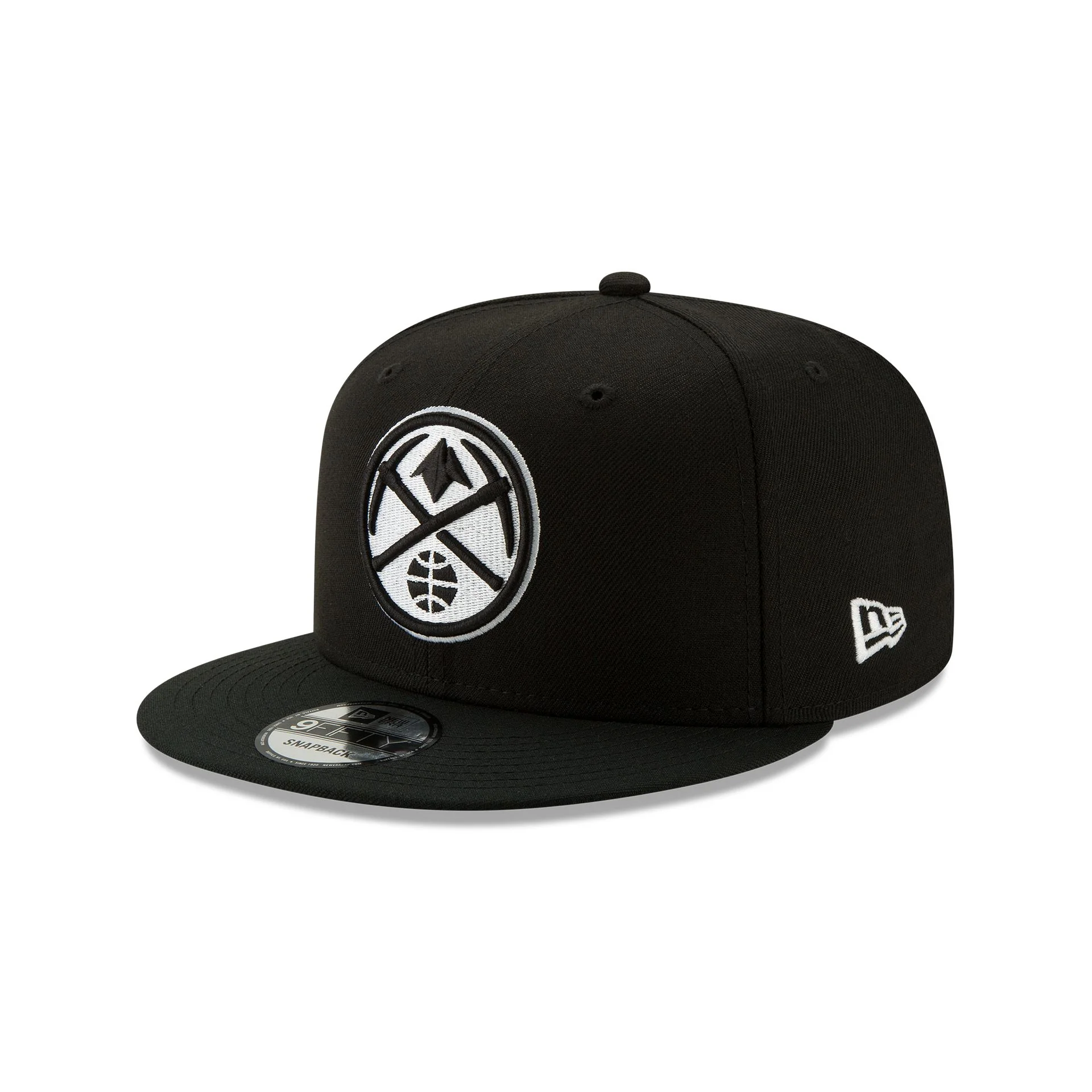 Denver Nuggets Basic Black & White 9FIFTY Snapback Hat