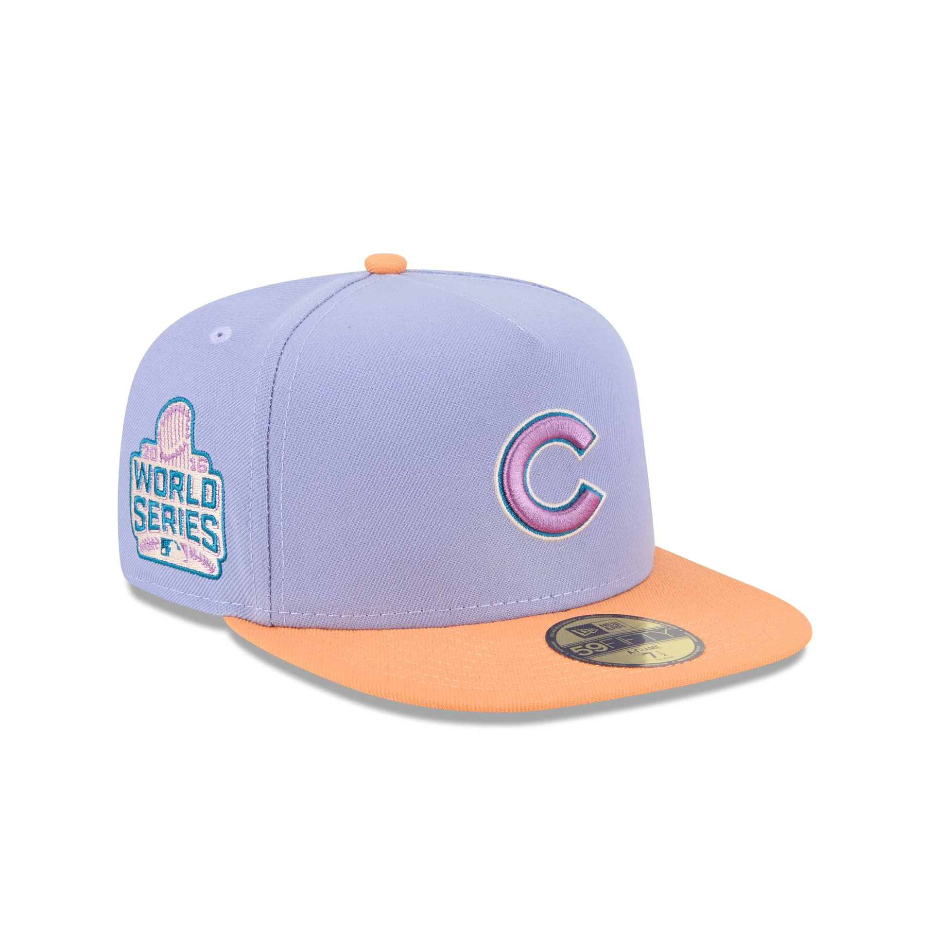 Chicago Cubs Lavender 59FIFTY A-Frame Fitted Hat