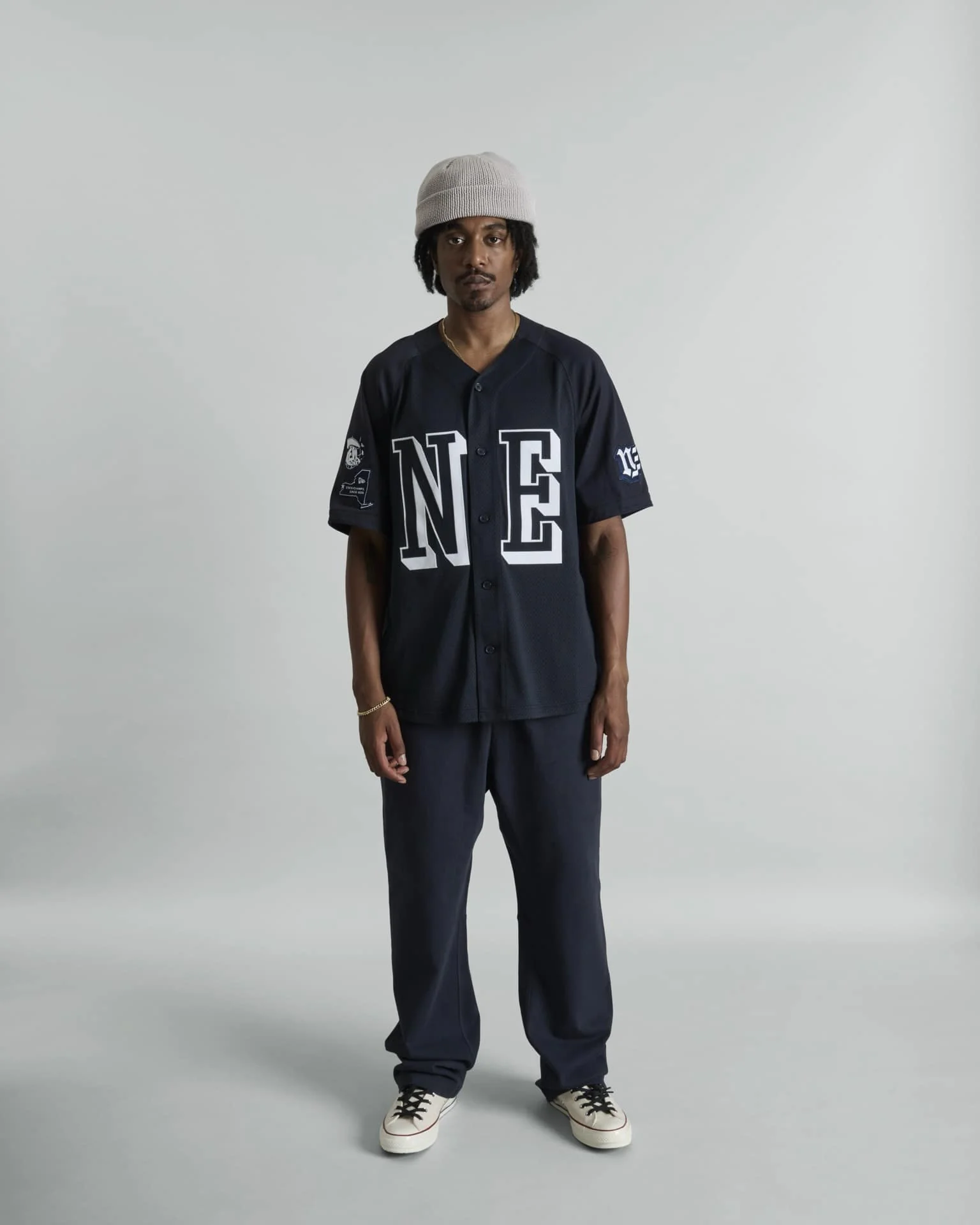 Warren Navy Raglan Baseball Jersey