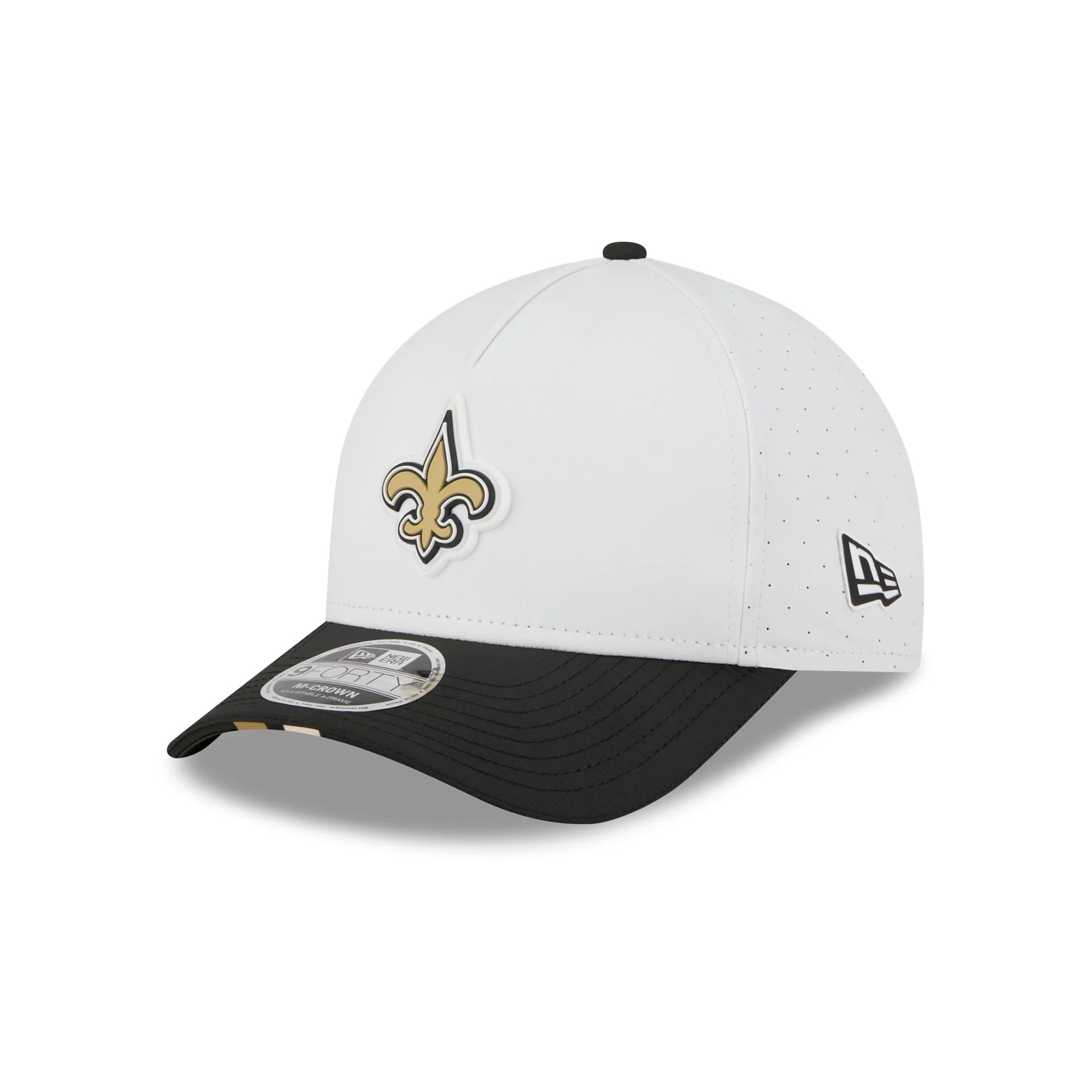 New Orleans Saints 2025 Training 9FORTY M-Crown A-Frame Snapback Hat