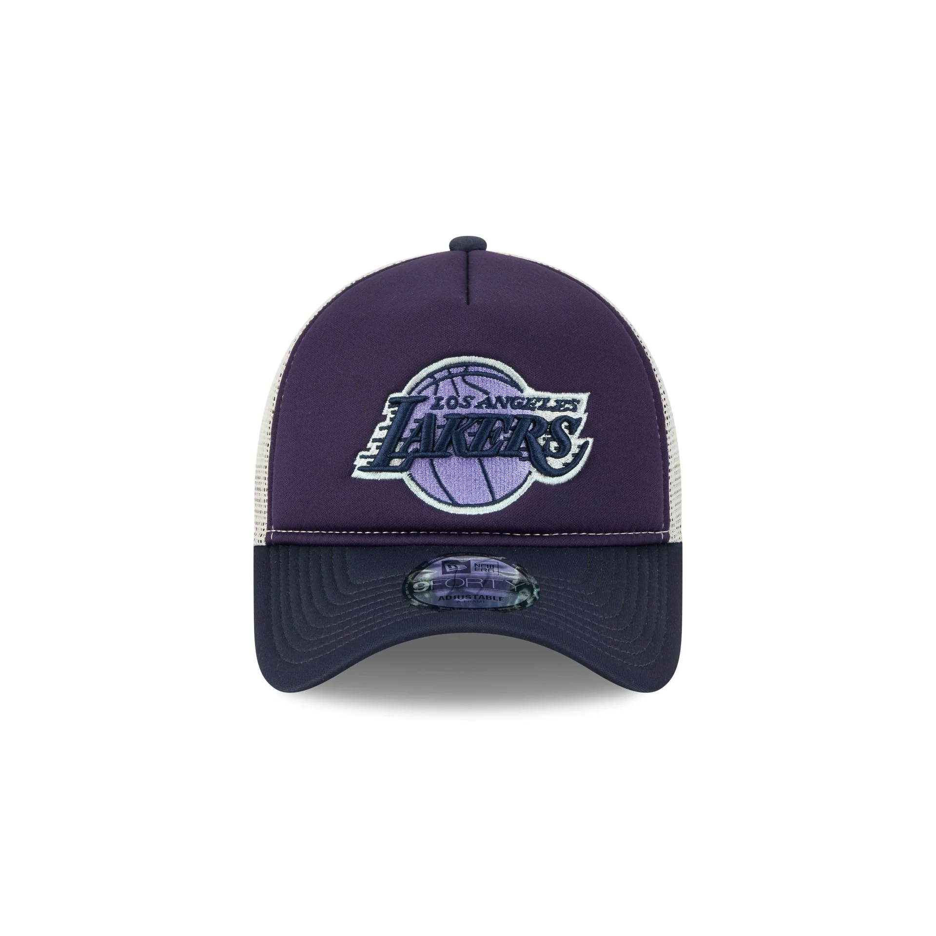 Los Angeles Lakers Navy Purple 9FORTY A-Frame Trucker Hat