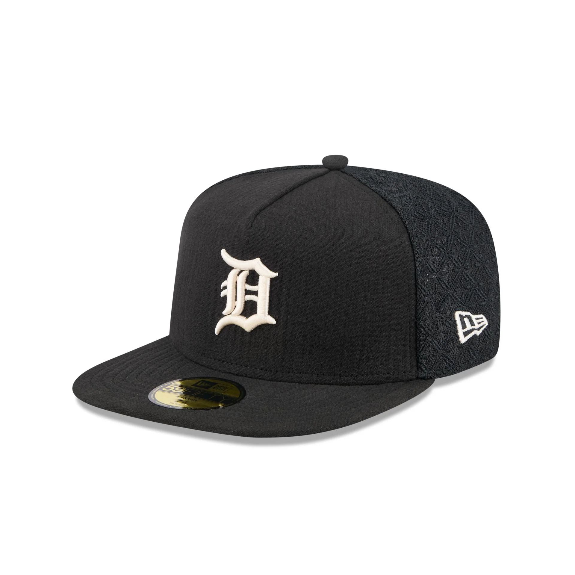 Detroit Tigers Black Mesh 59FIFTY A-Frame Fitted Hat