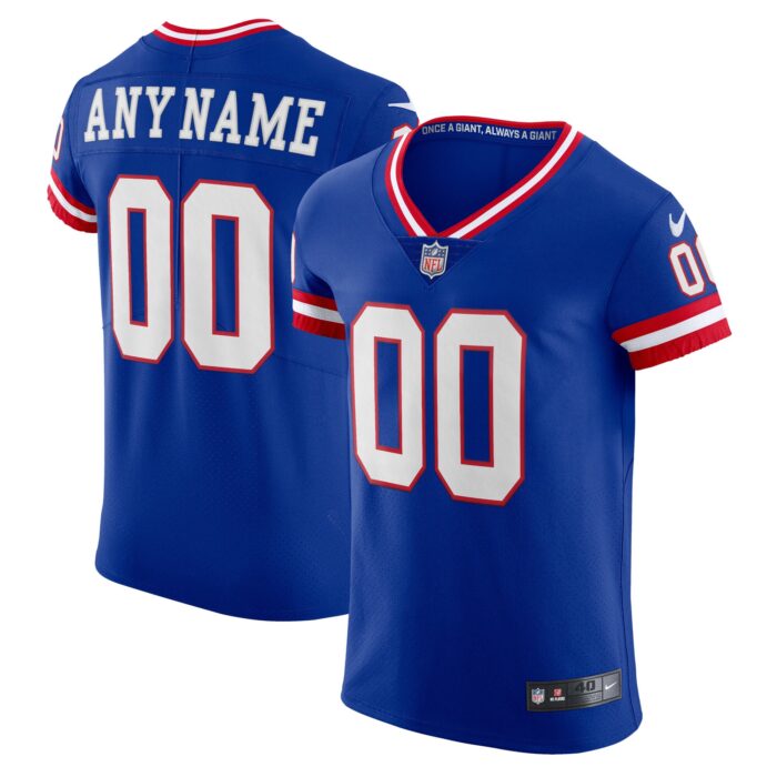 Men’s New York Giants Nike Royal Classic Vapor Elite Custom Jersey