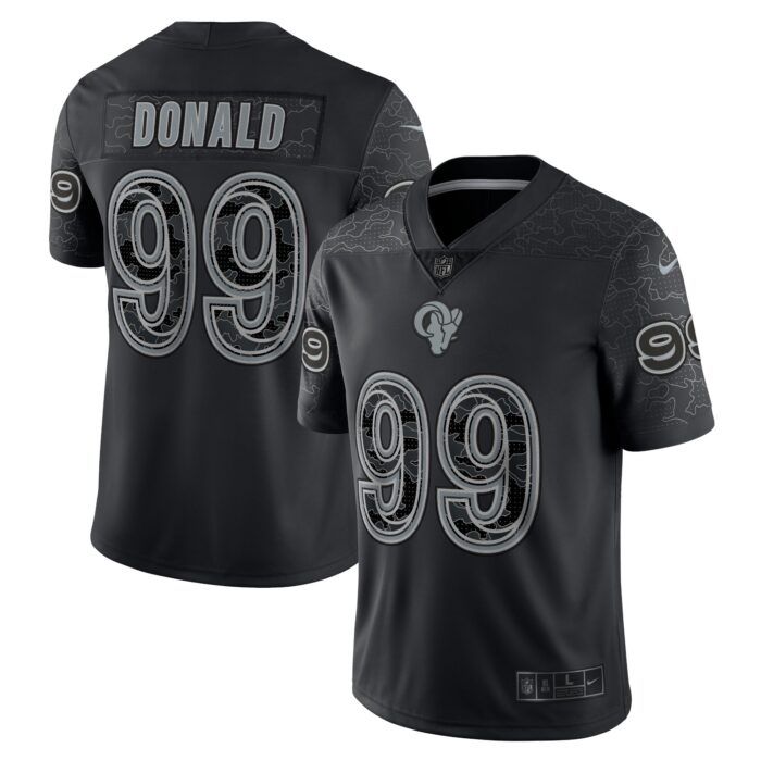 Men’s Los Angeles Rams Aaron Donald Nike Black RFLCTV Limited Jersey