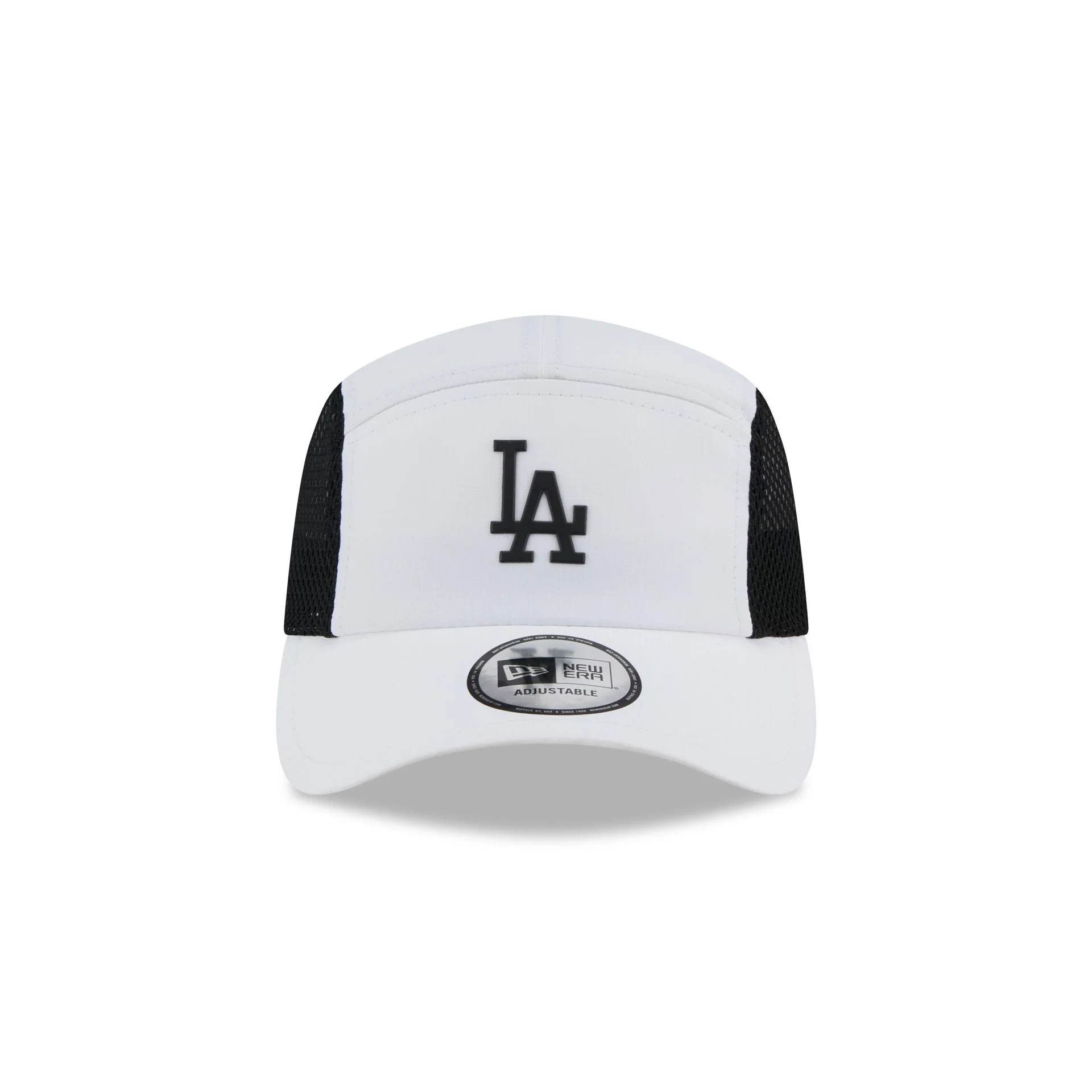 Los Angeles Dodgers White Poly Runner Adjustable Hat