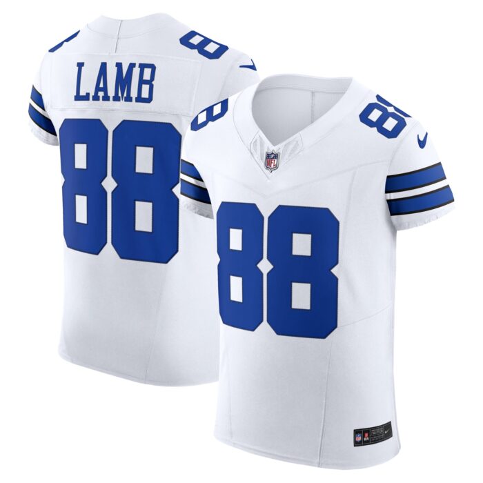 Men’s Dallas Cowboys CeeDee Lamb Nike White Vapor F.U.S.E. Elite Jersey