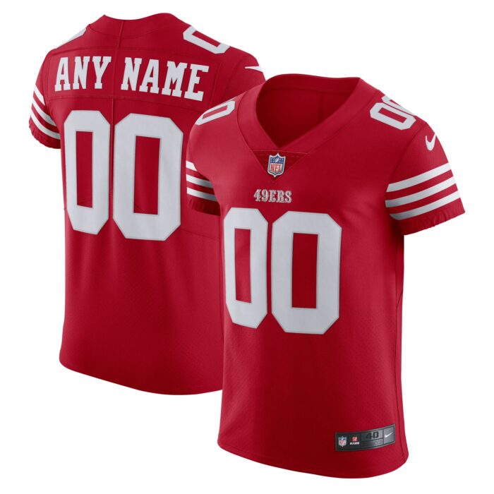 Men’s San Francisco 49ers Nike Scarlet Vapor Elite Custom Jersey