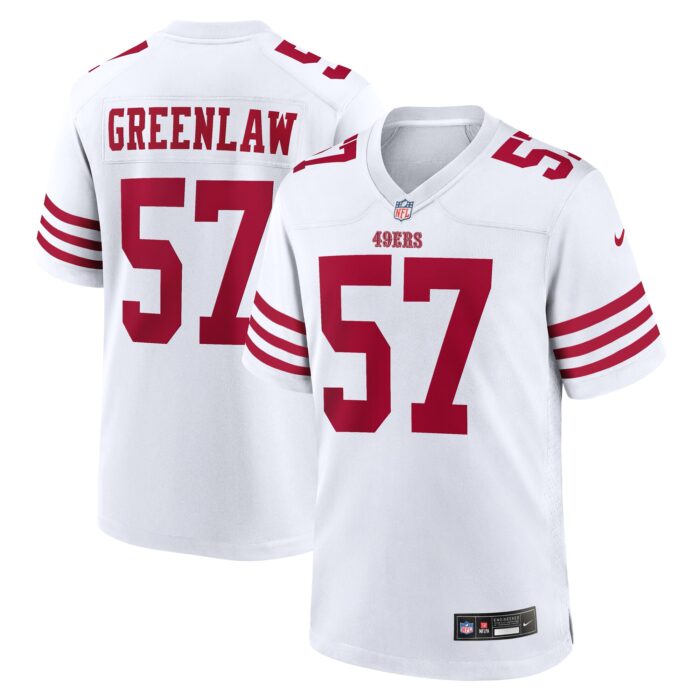 Men’s San Francisco 49ers Dre Greenlaw Nike White Team Game Jersey