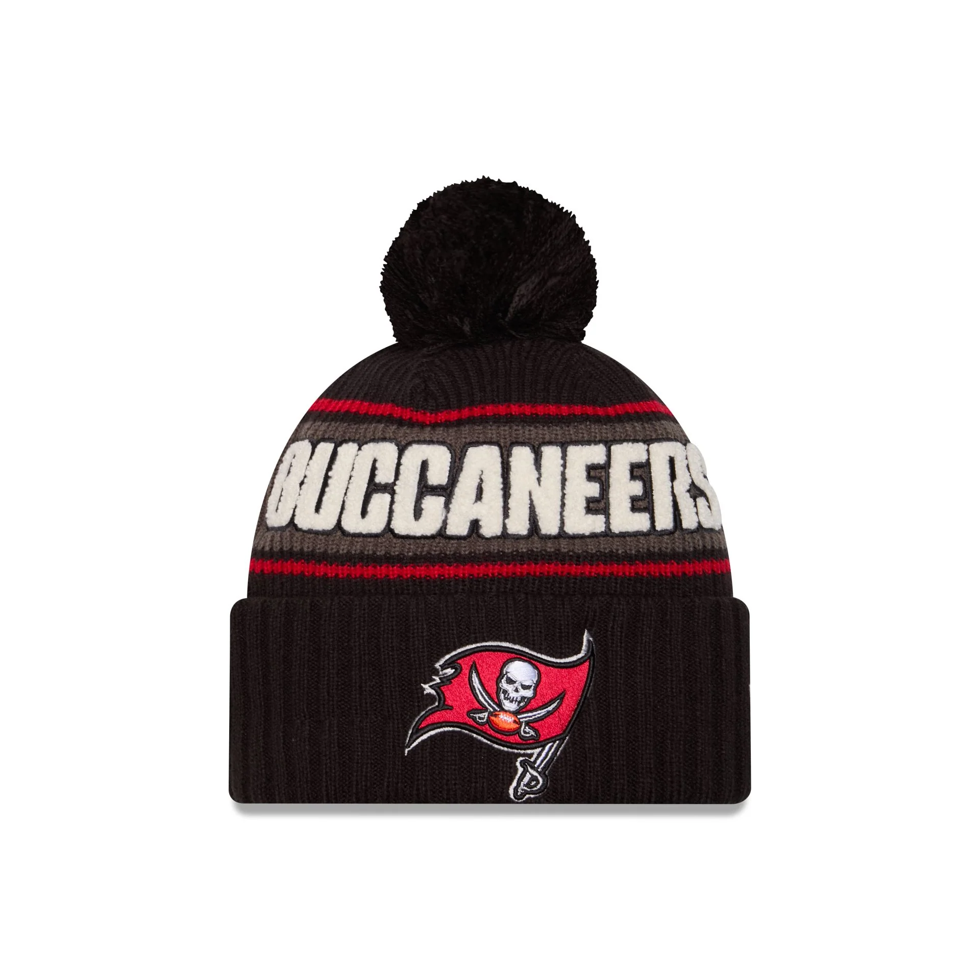 Tampa Bay Buccaneers 2024 Cold Weather Black Pom Knit Hat