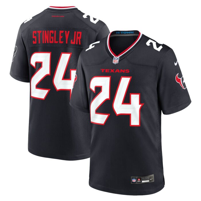 Men’s Houston Texans Derek Stingley Jr. Nike Navy Game Jersey