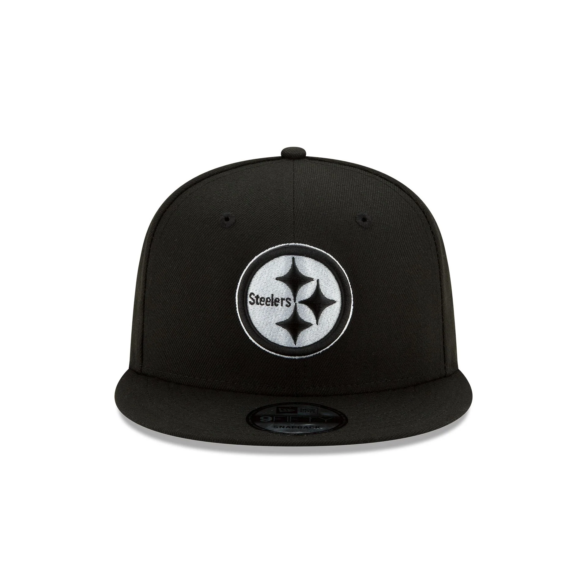 Pittsburgh Steelers Basic Black and White 9FIFTY Snapback Hat