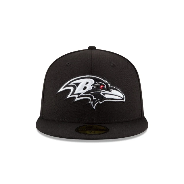 Baltimore Ravens Black & White 59FIFTY Fitted Hat