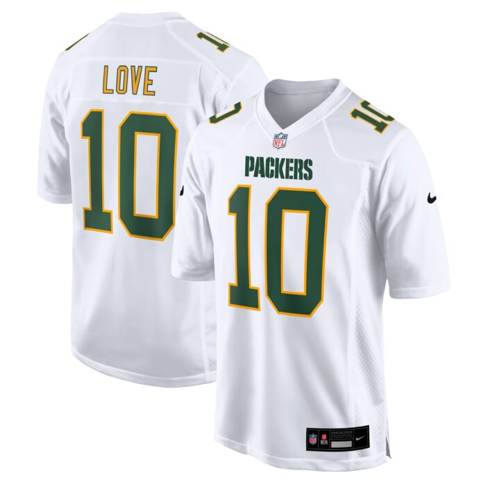 Men’s Green Bay Packers Jordan Love Nike White Fashion Game Jersey