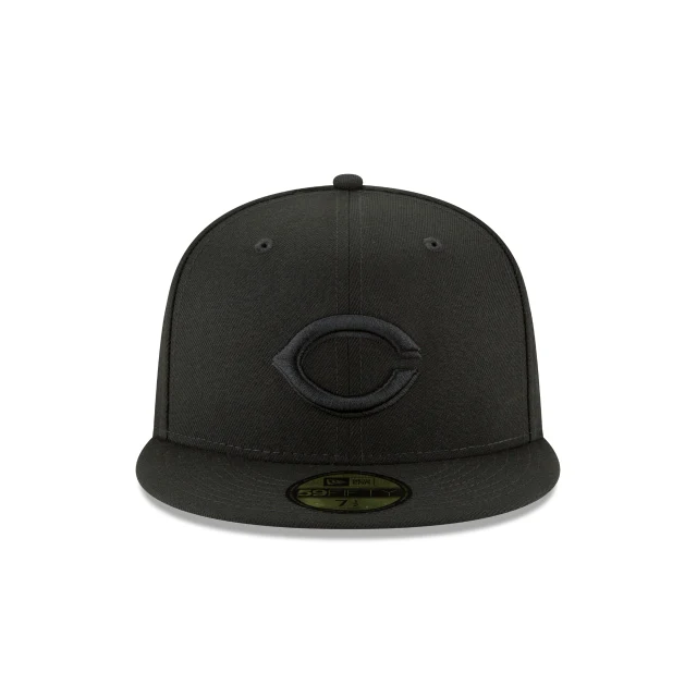 Cincinnati Reds Blackout Basic 59FIFTY Fitted Hat