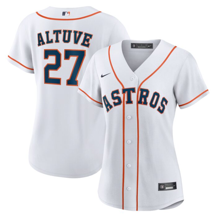 Women’s Houston Astros Jose Altuve Nike White Home Replica Player Jersey
