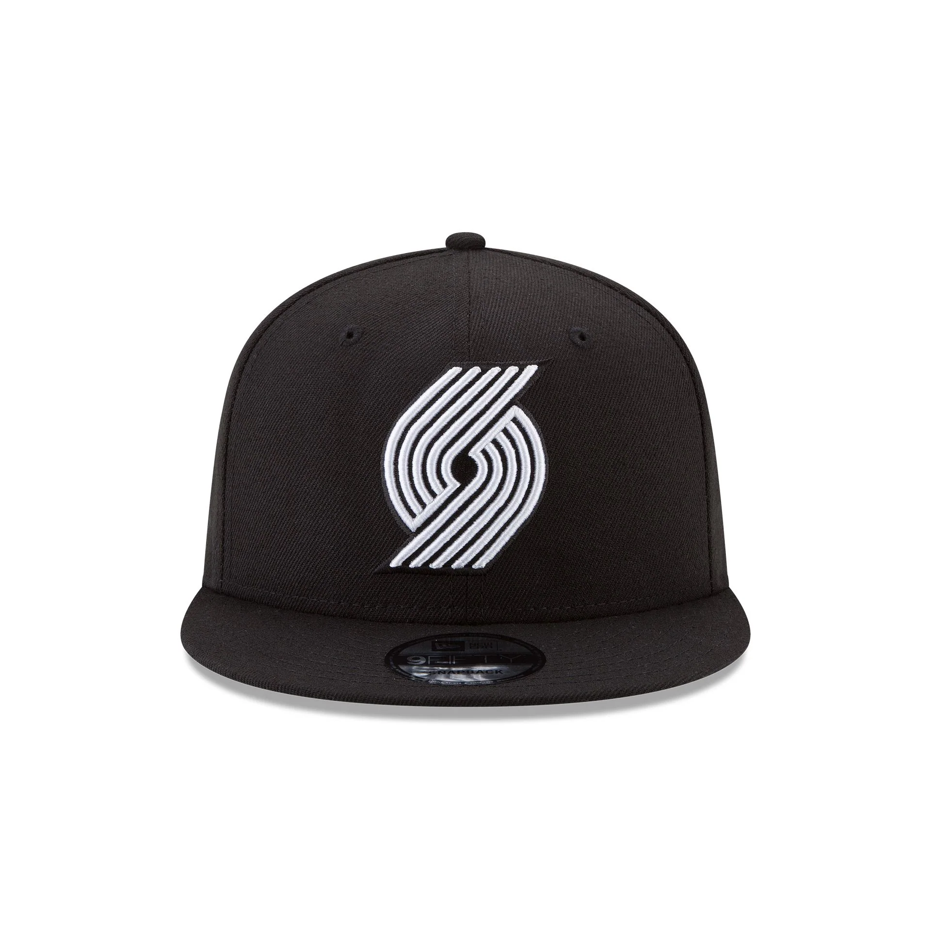 Portland Trail Blazers Basic Black & White 9FIFTY Snapback Hat