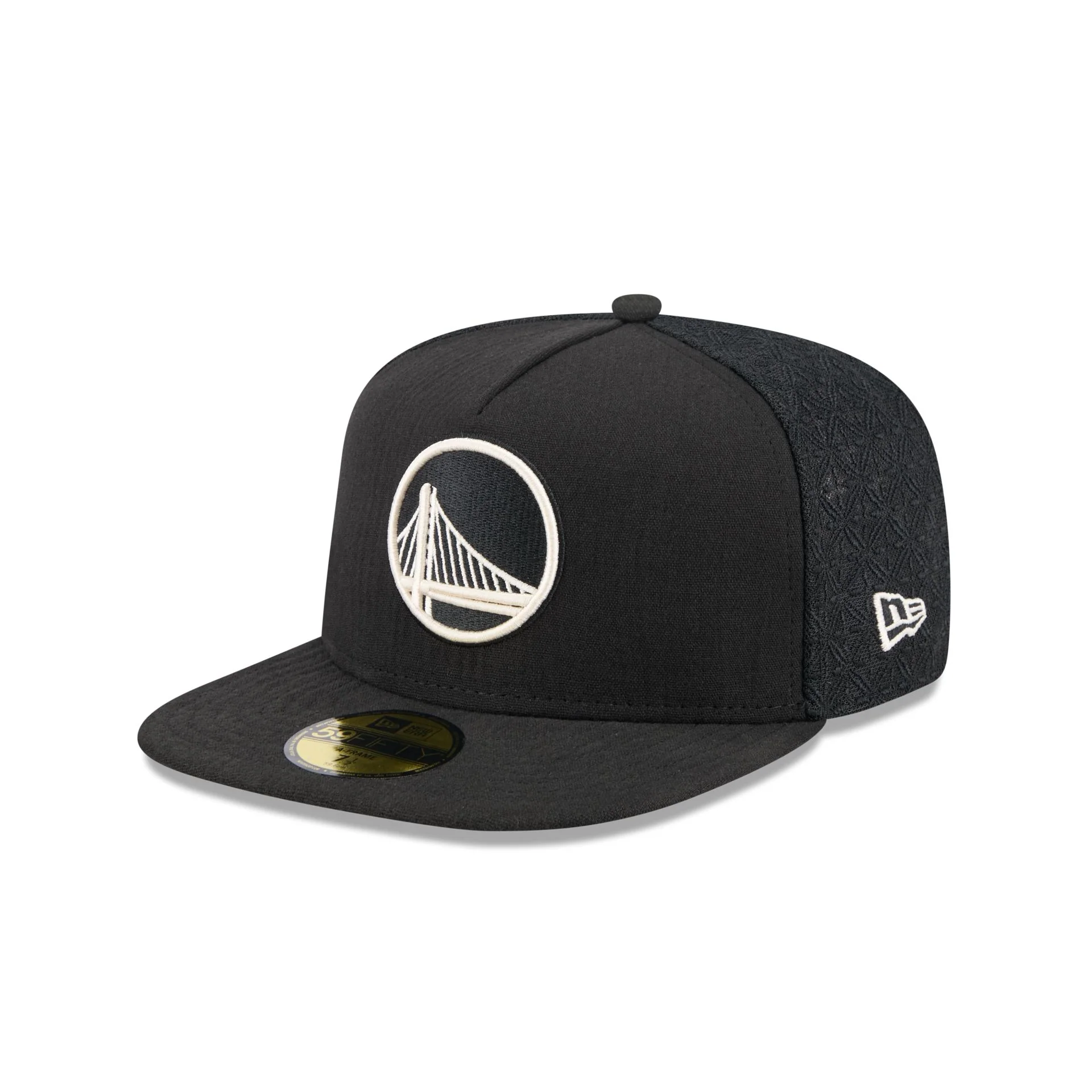 Golden State Warriors Black Mesh 59FIFTY A-Frame Fitted Hat
