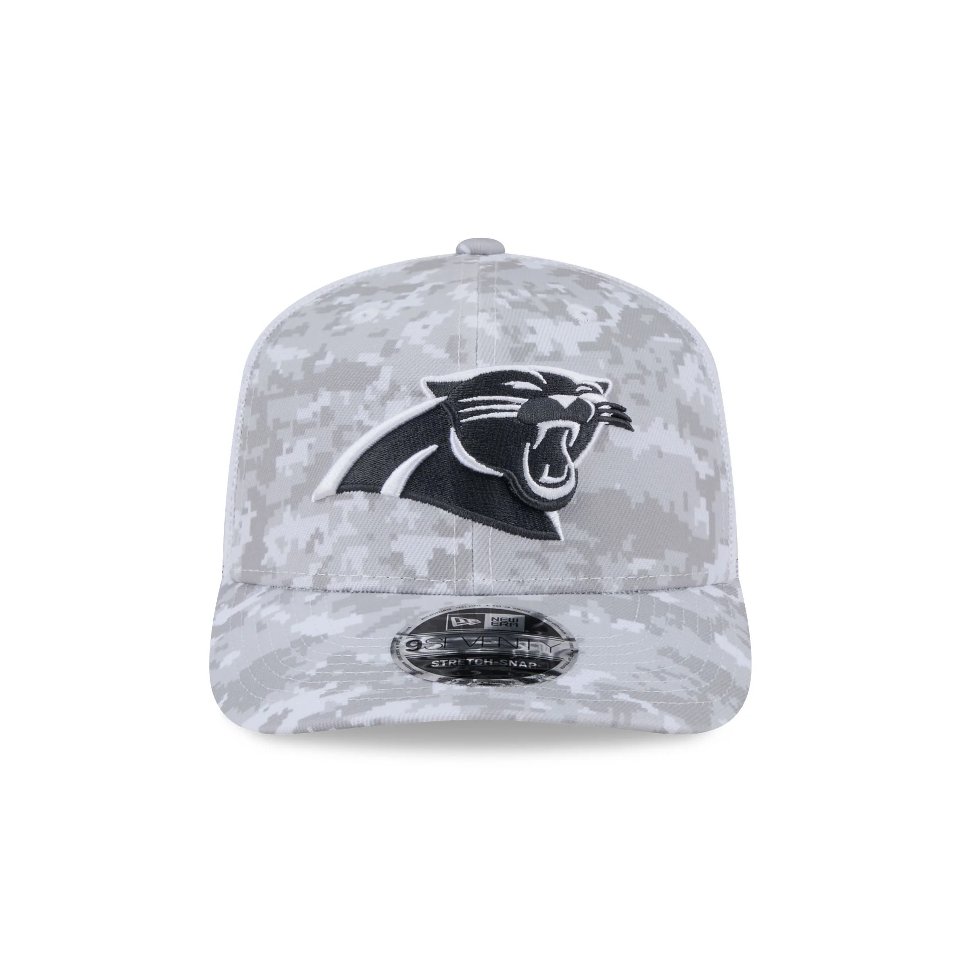 Carolina Panthers 2024 Salute to Service 9SEVENTY Trucker Hat