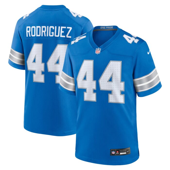 Men’s Detroit Lions Malcolm Rodriguez Nike Blue Game Jersey