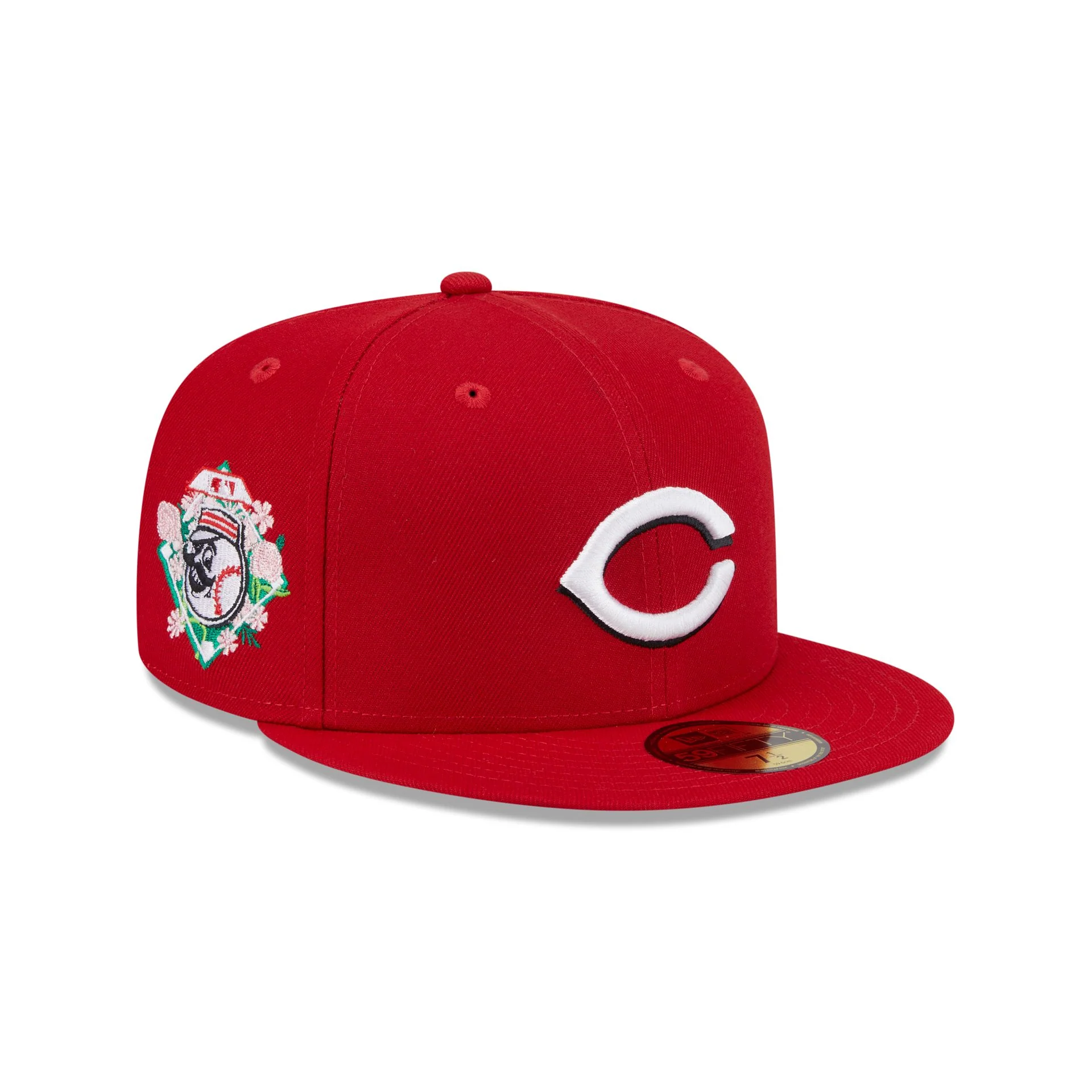 Cincinnati Reds Floral Undervisor 59FIFTY Fitted Hat